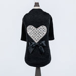 Oh My Heart Dog Sweater Black