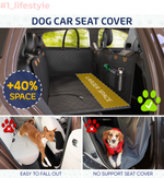 Large Seat Guard Waterproof Back Seat Extended Cover With Mesh Window Storage Pockets