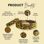 Cheetah Sambboho dog collar (animal print collection)