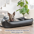 Load image into Gallery viewer, PupProtector™ Faux Leather Memory Foam Dog Car Bed - Black