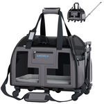 Luxury Lorry Pet Carrier with Removable Wheels and Telescopic Handle
