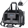 Load image into Gallery viewer, Luxury Lorry Pet Carrier with Removable Wheels and Telescopic Handle