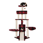 Armarkat B5806 Classic Cat Tree With Multiple Features Jackson Galaxy Approved Four Levels With Rope Basket Ramp Perch and Condo