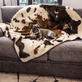 Load image into Gallery viewer, PupProtector™ Waterproof Throw Blanket - Brown Faux Cowhide - Southlake Paws