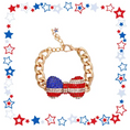 Load image into Gallery viewer, My Patriotic Bow Dog Necklace