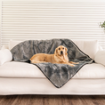 Load image into Gallery viewer, PupProtector™ Short Fur Waterproof Throw Blanket - Charcoal Grey - Southlake Paws