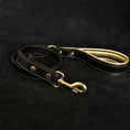 Load image into Gallery viewer, Soft leather brass plated leash
