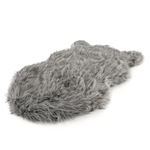 PupRug Faux Fur Orthopedic Dog Bed - Curve Charcoal Grey