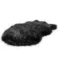 Load image into Gallery viewer, PupRug Faux Fur Orthopedic Dog Bed - Curve Midnight Black