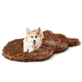 Load image into Gallery viewer, PupRug by Paw.com™ Faux Fur Orthopedic Dog Bed - Curve Brown