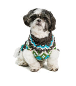 Charcoal Fairisle Wool Dog Sweater