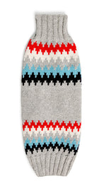 Grey Cheveron Dog Sweater