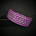 Load image into Gallery viewer, "Crystal" 2.8 inch wide soft leather collar
