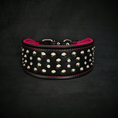Load image into Gallery viewer, "Crystal" 2.8 inch wide soft leather collar