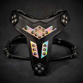 Load image into Gallery viewer, 'Midas'' leather dog harness silver medium size