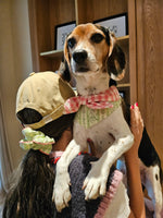 Picnic Bliss Floral Gingham Print Handmade Scrunchie