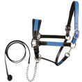 Load image into Gallery viewer, ExionPro Duo-Tone Leather Halter - Blue