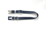 Bestseller Quick-Release Blue Jeans Leather Dog Collar with Metal Buckle
