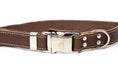 Load image into Gallery viewer, Bestseller Quick-Release Chocolate Leather Dog Collar with Metal Buckle