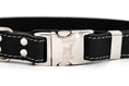 Load image into Gallery viewer, Bestseller Quick-Release Midnight Black Leather Dog Collar with Metal Buckle