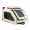 Load image into Gallery viewer, RIO Ivory Quilted with Stripe Rolling Carrier 3 in 1 carrier! Airline Approved Carrier, Back Pack, and Car Seat!!