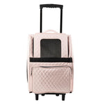 RIO Pink Quilted Rolling Carrier 3 in 1 carrier! Airline Approved Carrier, Back Pack, and Car Seat!!