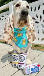Beer Bandana | Food Dog Tie Bandana | Beer Mugs| Dog Bandana