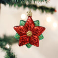 Load image into Gallery viewer, Poinsettia Star Ornament - Southlake Paws