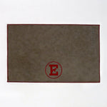 Personalized Faux Leather Dog Placemat Grey/Wine Red