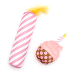 Birthday Cupcake & Candle Cat Toy Set