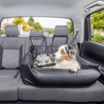 Load image into Gallery viewer, PupProtector™ Faux Leather Memory Foam Dog Car Bed - Black