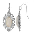 Load image into Gallery viewer, Antique Flair Oval Cats Eye Drop Earrings