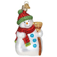 Load image into Gallery viewer, Snowman With Broom Ornament - Southlake Paws