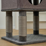 Stella 6 Level Quilted Velvet Large Cat Tree With Condo