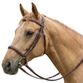 Load image into Gallery viewer, Henri de Rivel Pro Fancy Raised Comfort Crown Padded Bridle With Fancy Raised Reins