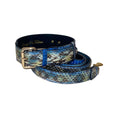 Load image into Gallery viewer, Stunning Multi-Blue Tone Snake Classic Collar & Leash Set