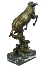 Large Art Deco Hot Cast Collectible Arabian Racing Horse Bronze Sculpture Figure
