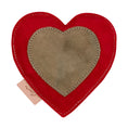 Load image into Gallery viewer, ExionPro Natural Leather Heart Dog Toy with Non Toxic Fiber Stuffing - Red Color