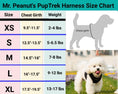 Load image into Gallery viewer, Mr. Peanut's PupTrek Harness and Leash Set, Small Dog/Cat Soft Mesh Step In Harness Vest
