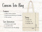 Tote Bag | Canvas Tote | WOVEN WEB HANDLES 12 oz Canvas | Sunflower
