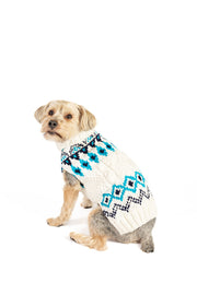 Coastal Cable Knit Dog Sweater