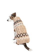 Sandy Cable Knit Wool Dog Sweater