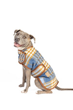 Western Plaid Wool Dog Blanket Coat