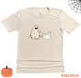 Load image into Gallery viewer, Kids Shirts | Youth Shirt | Children Shirts | Girl's Shirt | Boy's Shirt | Halloween Printed Tshirt | Kids Tees | Kids Fall Tops | Kids Graphic Tees | Kids Halloween Ghost Walking Dog Shirt - Southlake Paws