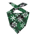 Load image into Gallery viewer, Green Flannel Snowflake Pet Bandana