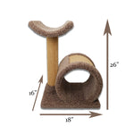 STP Scratching Tunnel with Cat Perch