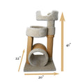 Load image into Gallery viewer, NANI-2 Cat Tower with 2 Cat Bed & Cat Scratcher