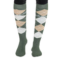 Load image into Gallery viewer, TuffRider Argyle Knee Hi Socks