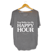 Dog Walks are my Happy Hour | Women's Scoop Neck Weekend Tee