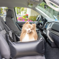 Load image into Gallery viewer, PupProtector™ Faux Leather Memory Foam Dog Car Bed - Black